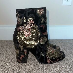 ALDO Black Sequin Booties